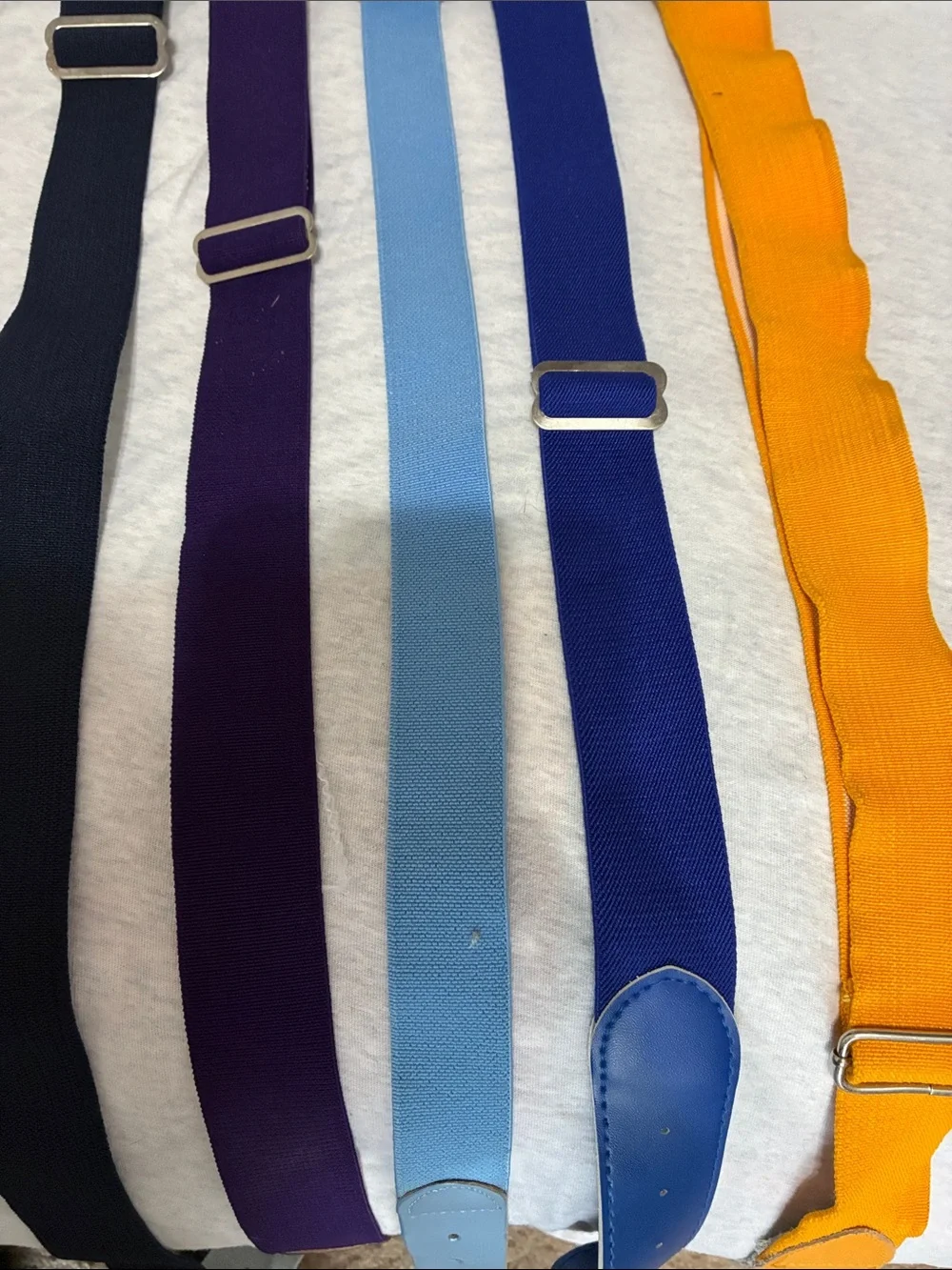 Softball/baseball Elastic Belt - Blue, Light Blue, Purple, Black, Yellow